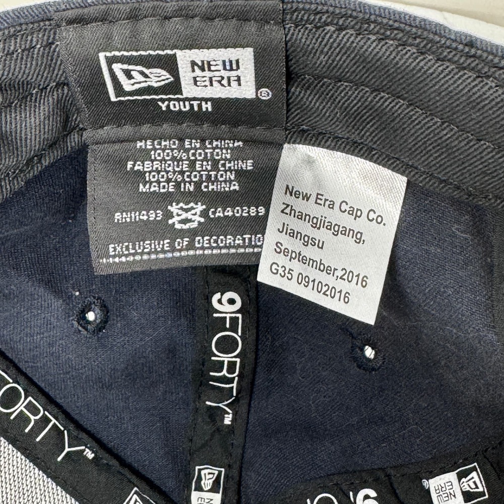 New Era 9Forty MLB Ney York Yankees Baseball Cap Adjustable Black Youth OS - Picture 7 of 7